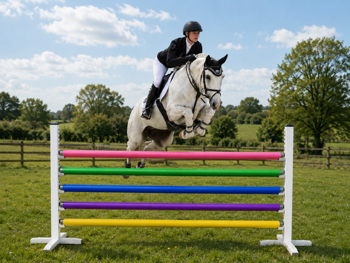 Plastic show jump poles 10ft - plastic,
